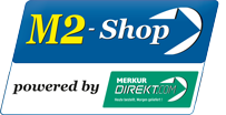 Logo M2-Shop powered by Merkur Direkt.com